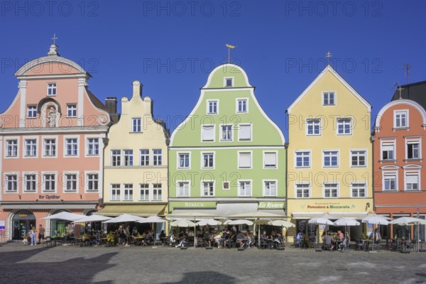 Altstadthäuser, Landshut, Bayern, Deutschland