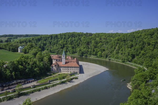 Blick auf Kloster Weltenburg, Kelheim, Bayern, Deutschland