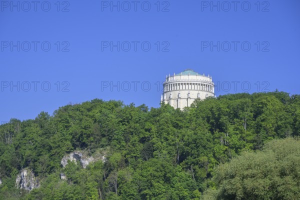 Blick zur Befreiungshalle, Kelheim, Bayern, Deutschland