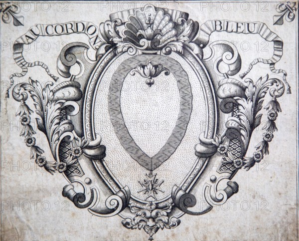 Au Cordon Blue engraving of French military medal