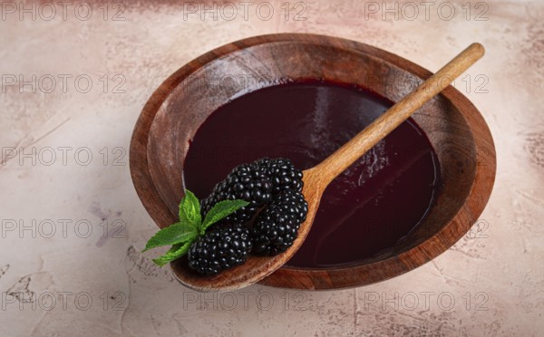 Blackberry sauce, blackberry tkemali, Georgian cuisine, homemade, no people