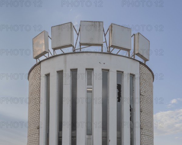 View of a part of an entrance of a building ready for demolition, Neustadt am Rübenberge, Lower Saxony, Germany