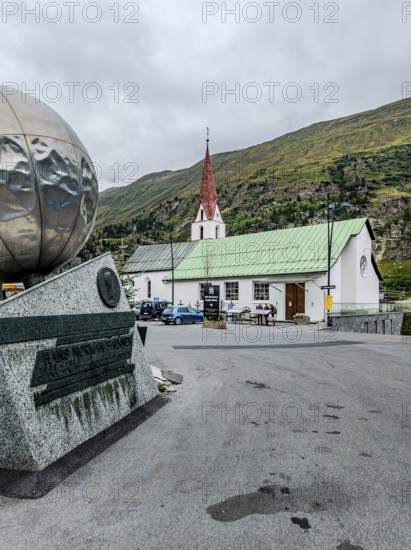 Austria's highest parish church, the Church of St. John Nepomuk in the centre of Obergurgl, Sölden, Ötztal, Tyrol, Austria, for editorial use only