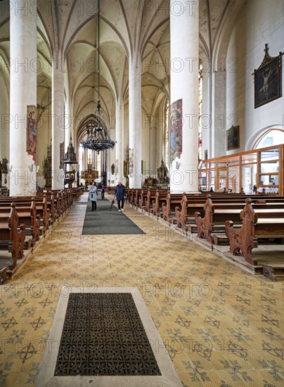 Historic Catholic parish church of St. Nicholas and Elisabeth, interior, interior, church square, Cheb, Cheb, Egerland, Bohemia, Czech Republic, Czech Republic