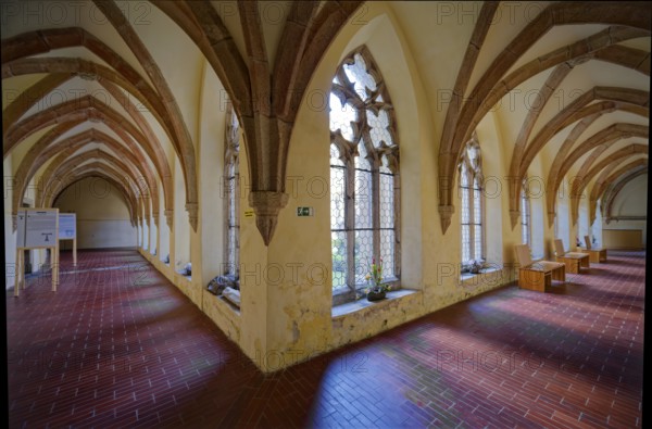 Cloister of the former Franciscan monastery Eger, branch of the Franciscan order, monastery church, interior, interior, Cheb, Eger, Egerland, Bohemia, Czech Republic, Czech Republic