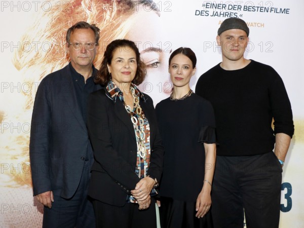 Matthias Brandt, Barbara Auer, Paula Beer and Enno Trebs at the Berlin premiere of Miroirs No 3 at the Filmtheater am Friedrichshain in Berlin on 18.9.2025