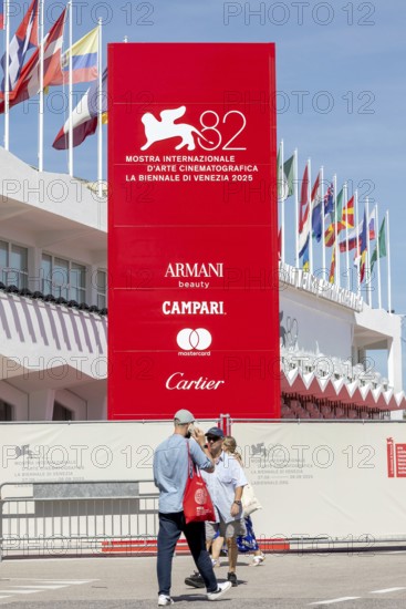 Venice, Italy - 3 September 2025: Palazzo del Cinema during the 82nd Venice International Film Festival