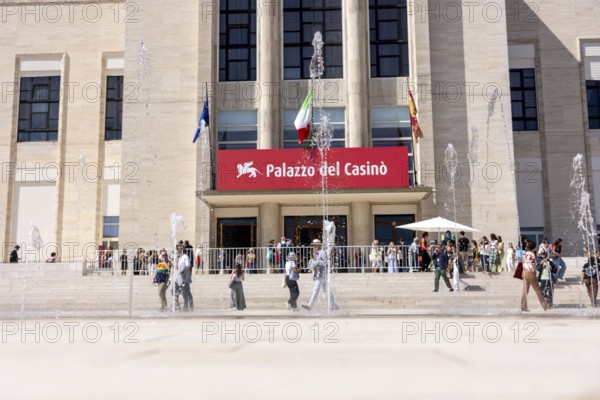 Venice, Italy - 3 September 2025: Palazzo del Casino during the 82nd Venice International Film Festival