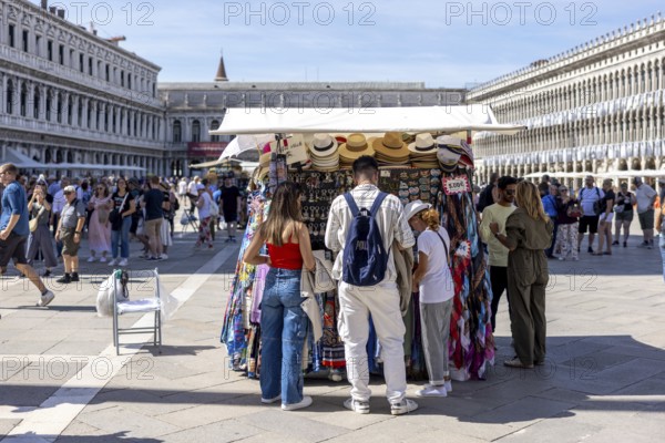 Venice, Italy - 3 September 2025: Tourists at St. Mark's Square in Venice during the 82nd Venice International Film Festival