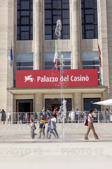 Venice, Italy - 3 September 2025: Palazzo del Casino during the 82nd Venice International Film Festival