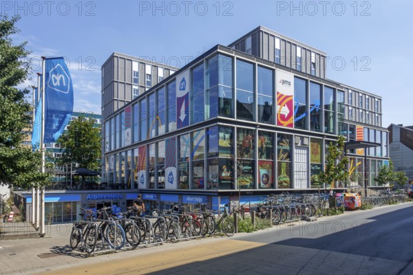 Albert Heijn, AH supermarket in the Overpoortstraat, Overpoort street, nightlife district for students in the city Ghent, East Flanders, Belgium