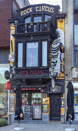 Rock Circus pub, one of many cafes in the Overpoortstraat, Overpoort street, nightlife district for students in city Ghent, East Flanders, Belgium