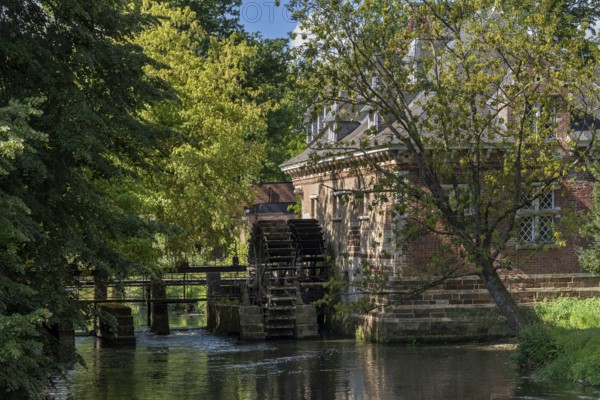 Old water mill at Kasteel van Arenberg, Arenberg Castle, 16th century Flemish Renaissance château in Heverlee near Leuven, Flemish Brabant, Belgium