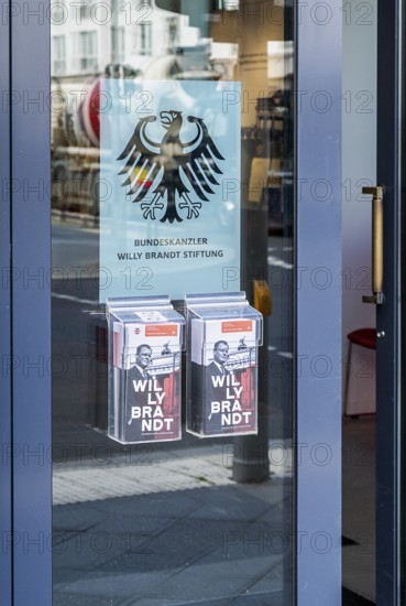 Entrance to the Willy Brandt Foundation, Behrenstraße in Mitte, Berlin, Germany