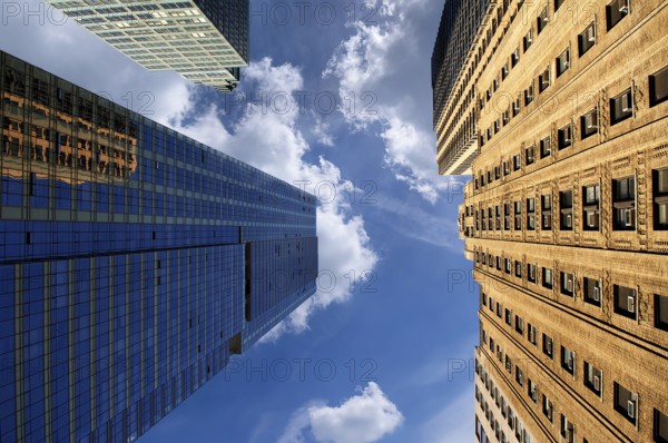 Skyscraper against the sky, New York City, USA