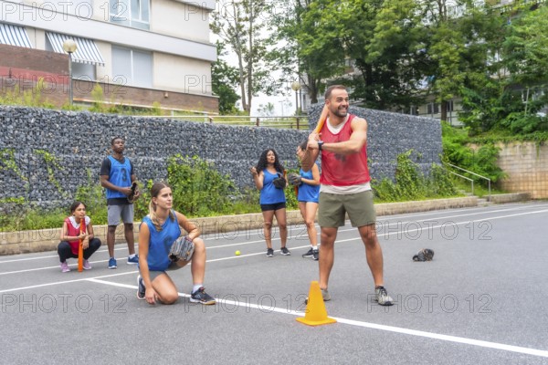 Baseball player gripping a bat, preparing to swing at an incoming pitch during an intense game, while teammates eagerly watching and waiting for their opportunity to play