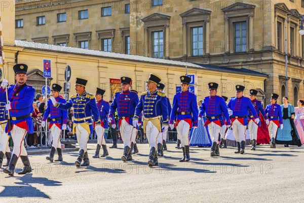 Civic Guard Karlstadt, Karlavacka, from Croatia, Trachten- und Schützenzug, Oktoberfest, Munich, Upper Bavaria, Bavaria, Germany