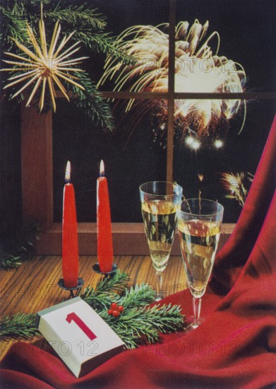 Old New Year's greeting card