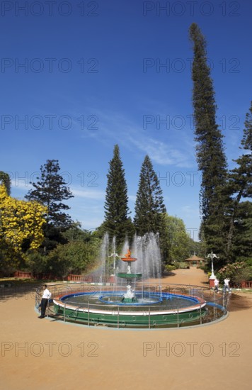 Fountain in the Lalbagh Botanical Garden, Begaluru or Bangalore, Karnataka, India