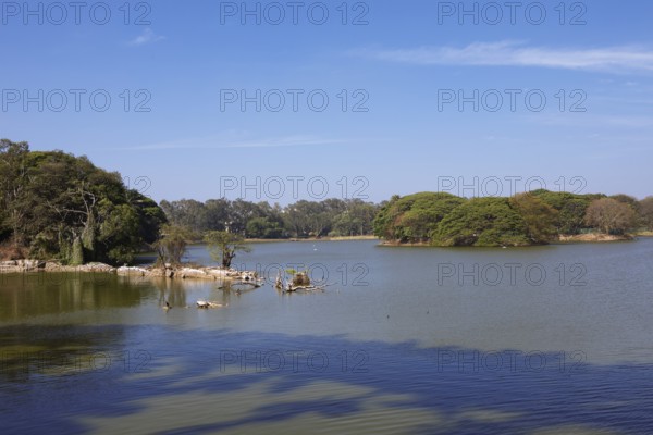 Lake in the Lalbagh Botanical Garden, Begaluru or Bangalore, Karnataka, India