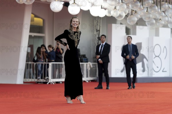 Venice, Italy - 2 September 2025: Eva Herzigova during the red carpet of - A house of Dynamite - during the 82nd Venice International Film Festival
