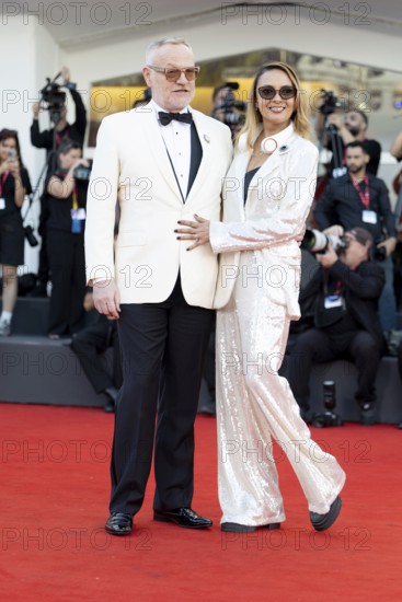 Venice, Italy - 2 September 2025: Jared Harris and Allegra Riggio during the red carpet of - A house of Dynamite - during the 82nd Venice International Film Festival