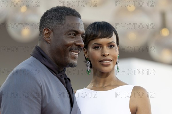 Venice, Italy - 2 September 2025: Idris Elba and Sabrina Dhowre Elba during the red carpet of - A house of Dynamite - during the 82nd Venice International Film Festival