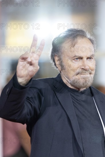 Venice, Italy - 3 September 2025: Franco Nero during the red carpet of - Cartier Glory To The Filmmaker Award 2025 and In the Hand of Dante - during the 82nd Venice International Film Festival