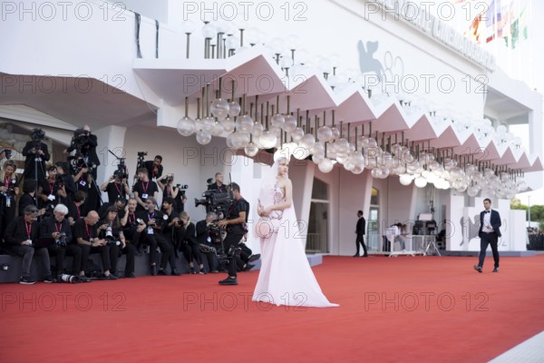 Venice, Italy - 1 September 2025: Caroline Maria Derpienski during the red carpet of - The Smashing Machine - during the 82nd Venice International Film Festival
