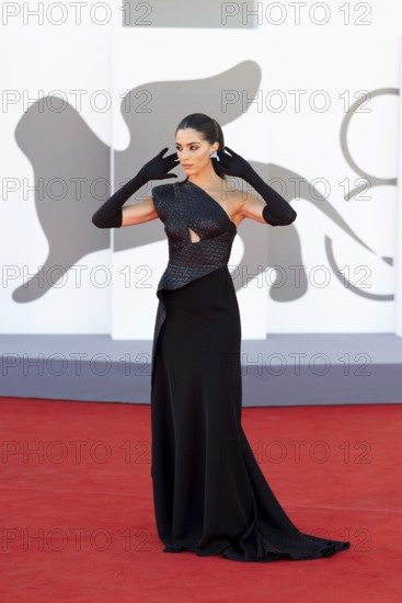 Venice, Italy - 3 September 2025: Saja Kilan during the red carpet of - The Voice Of Hind Rajab - during the 82nd Venice International Film Festival