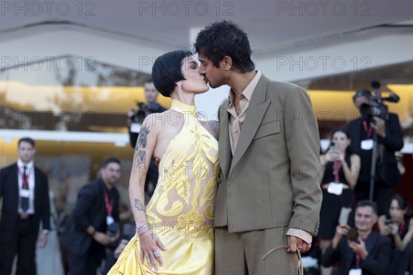 Venice, Italy - 1 September 2025: Halsey and Avan Jogia during the red carpet of - The Smashing Machine - during the 82nd Venice International Film Festival