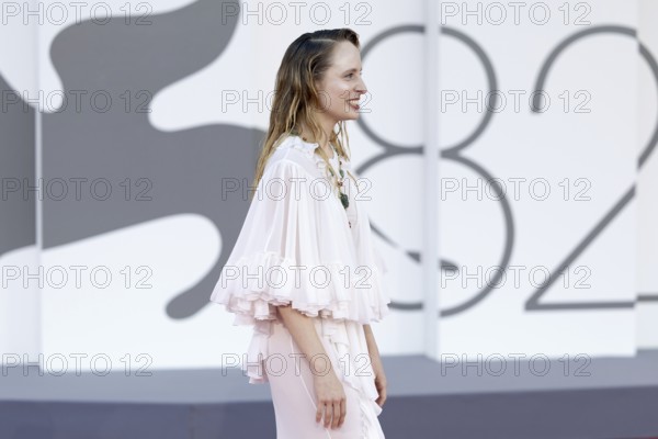 Venice, Italy - 3 September 2025: Fanni Wrochn during the red carpet of - Duse - during the 82nd Venice International Film Festival