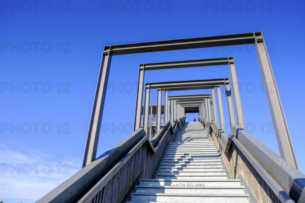Himmelsleiter viewpoint, Tirschenreuther Teiche, Waldnaabaue, Große Teichpfanne, Vizinalradweg, near Tirschenreuth, Upper Palatinate, Bavaria, Germany