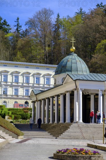 Promenade Hall, Spa Centre, Caroline Fountain, Colonnades, Mariánské Lázne, Mariánské Lázne, Czech Republic, Czech Republic