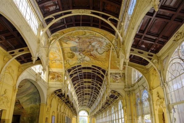 Promenade Hall, Spa Centre, Caroline Fountain, Colonnade, Mariánské Lázne, Mariánské Lázne, Czech Republic, Czech Republic