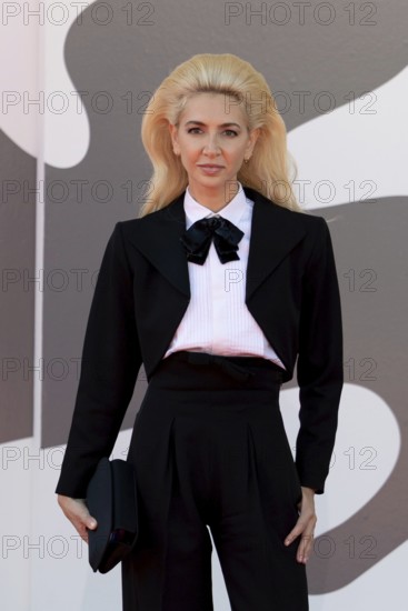 Venice, Italy - 3 September 2025: Sabine Getty during the red carpet of - The Voice Of Hind Rajab - during the 82nd Venice International Film Festival