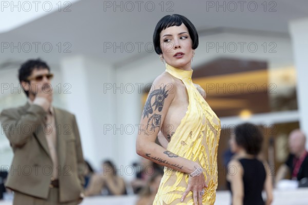 Venice, Italy - 1 September 2025: Halsey and Avan Jogia during the red carpet of - The Smashing Machine - during the 82nd Venice International Film Festival