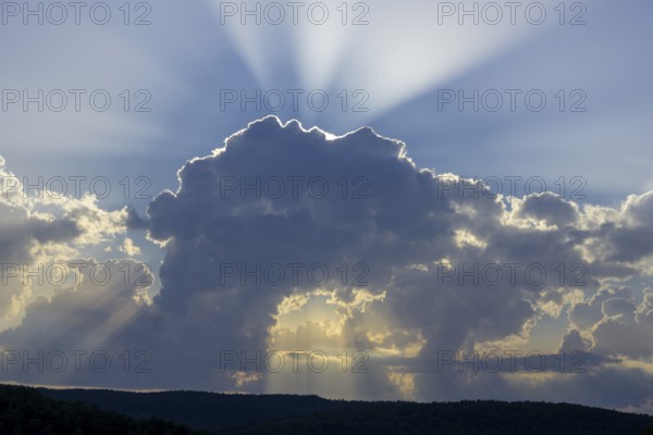Dramatic clouds La Roque-Sainte-Marguerite, Aveyron, France