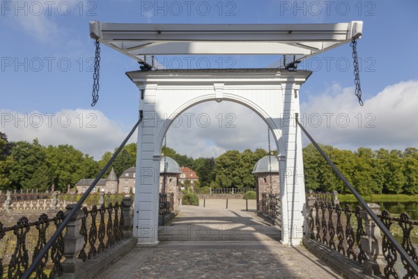 Drawbridge of Anholt Castle, Isselburg, Münsterland, North Rhine-Westphalia, Germany