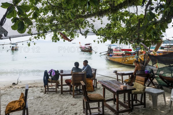 Restaurant on the beach, Koh Mook, Trang Province, Southern Thailand, Andaman Sea, Thailand
