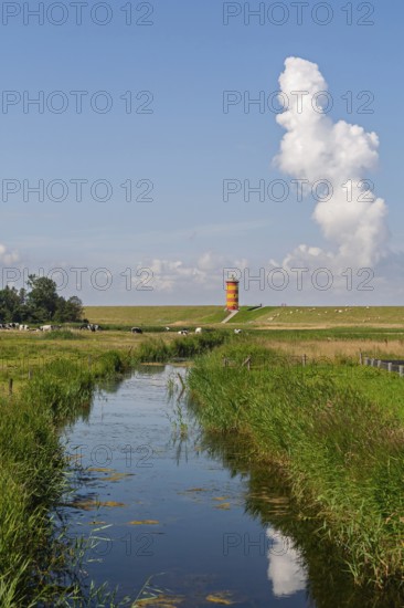 Pilsum Lighthouse, Pilsum, Krummhörn, East Frisia, Lower Saxony, Germany