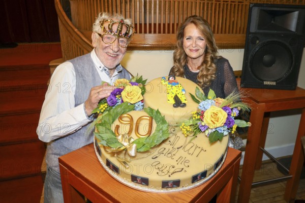 Dieter Hallervorden and Christiane Zander at the premiere of the play 'Der eingebildet Kranke' and Dieter Hallervorden's 90th birthday at the palace gardens Theatre. Berlin, 05.09.2025