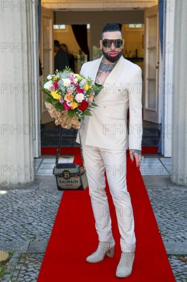 Harald Glööckler at the premiere of the play 'Der eingebildet Kranke' and Dieter Hallervorden's 90th birthday at the palace gardens Theatre. Berlin, 05.09.2025