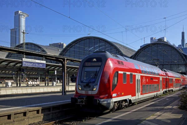 Main railway station with local train and platform halls, Frankfurt am Main, Hesse, Germany