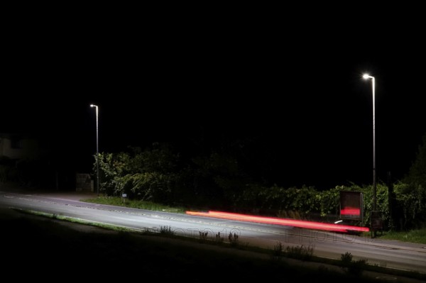 Street at night, long exposure, Germany