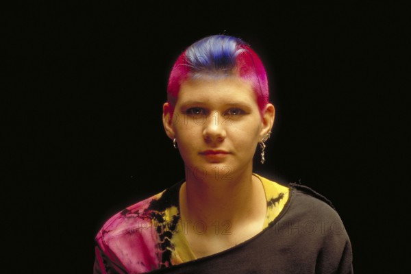 Teenage girl in punk look, Bavaria, Germany