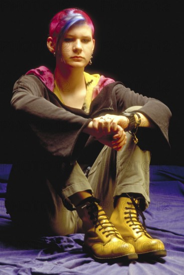 Teenage girl in punk look, Bavaria, Germany