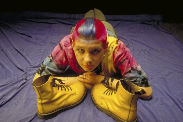 Teenage girl in punk look Bavaria, Germany