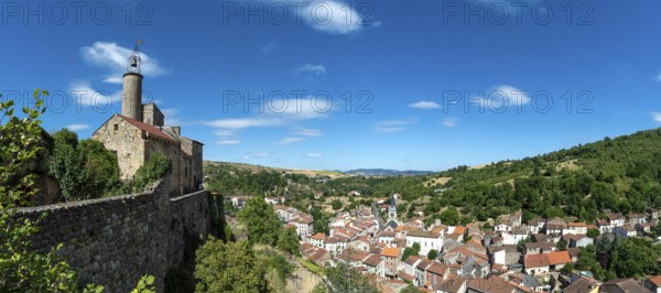 Castle of Marchidial. Champeix village. Puy de Dome. Auvergne Rhone Alpes. France