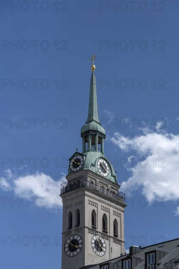 Tower of St Peter's, St Peter's, Munich, Bavaria, Germany